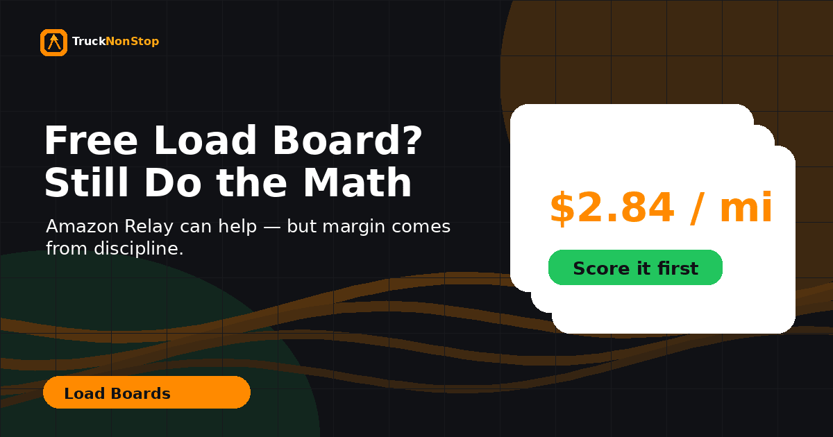The Amazon Relay Trap: Why a Free Load Board Still Needs Ruthless Cost Discipline