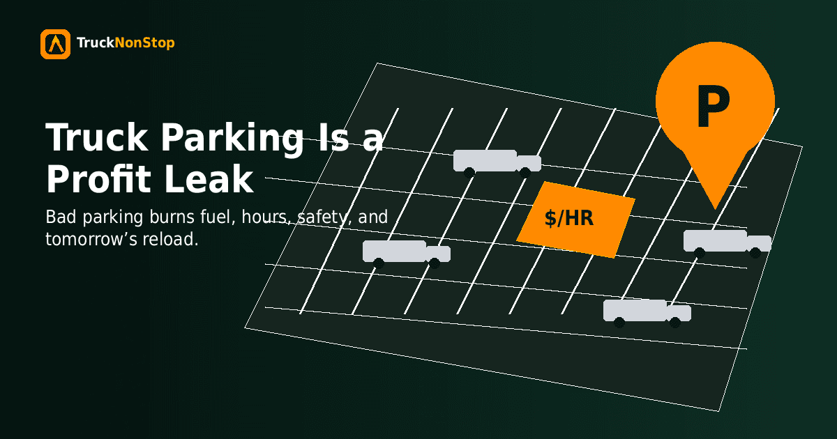 Truck Parking Is a Profit Leak: How Bad Parking Planning Burns Fuel, Hours, Safety, and Money