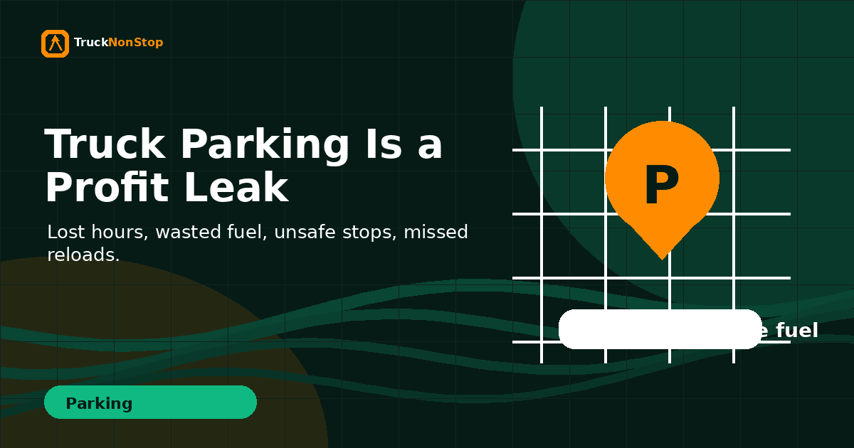 Truck Parking Is a Profit Leak: How Bad Parking Planning Burns Fuel, Hours, Safety, and Money